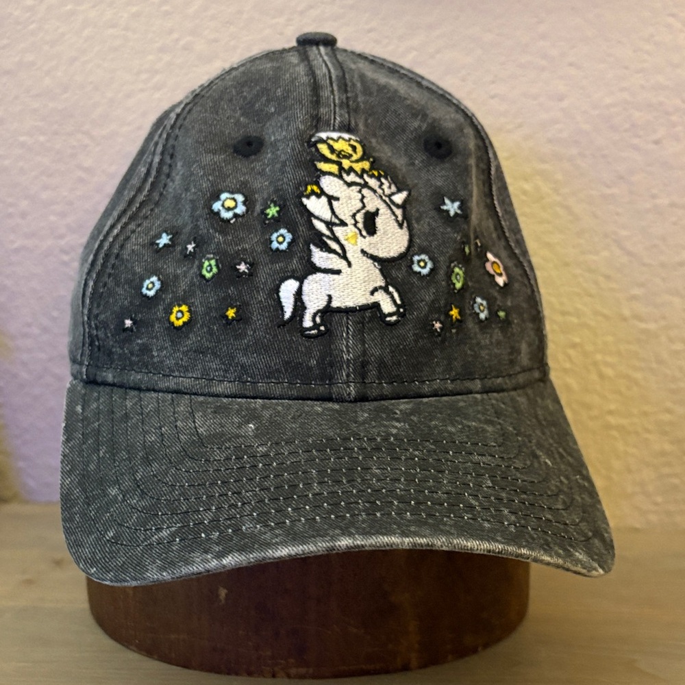Tokidoki New Era 9 Forty Embroidered Unicorn Black Denim Cap